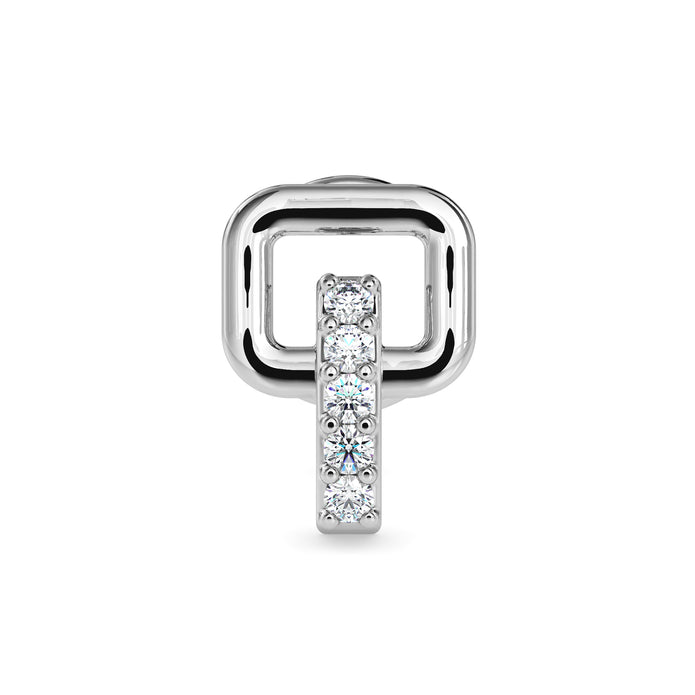 0.03Ct Vertical Bar Prong Set Lab-Grown Diamond Gold Wire Back Stud Nosepins