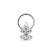 0.06Ct Round Triangle Shape Prong Lab-Grown Diamond Gold Wire Back Stud Nosepins
