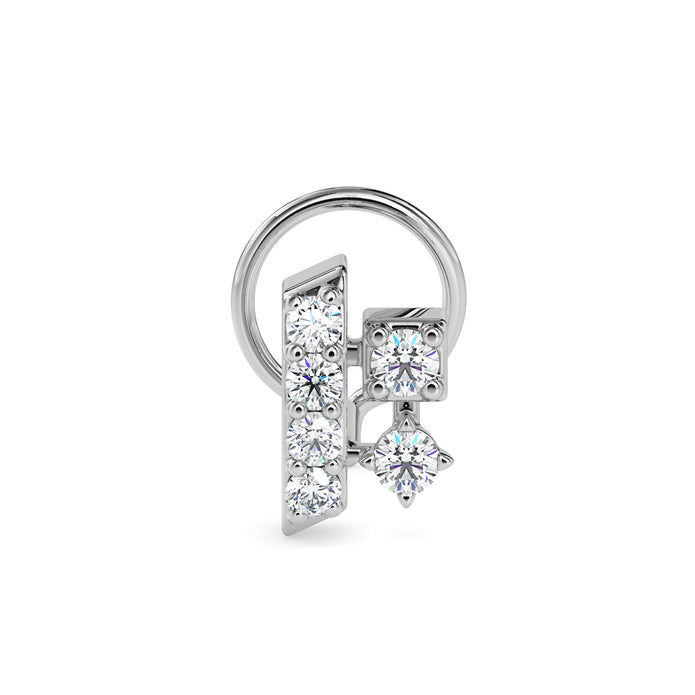 0.06Ct Round Prong Set Lab-Grown Diamond Gold Wire Back Stud Nosepins