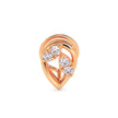 0.05Ct Leaf Shape Prong Set Lab-Grown Diamond Gold Wire Back Stud Nosepins