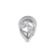 0.05Ct Leaf Shape Prong Set Lab-Grown Diamond Gold Wire Back Stud Nosepins
