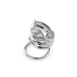 0.05Ct Leaf Shape Prong Set Lab-Grown Diamond Gold Wire Back Stud Nosepins