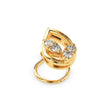 0.05Ct Leaf Shape Prong Set Lab-Grown Diamond Gold Wire Back Stud Nosepins