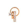 0.05Ct Double Element Design Lab-Grown Diamond Gold Wire Back Stud Nosepins