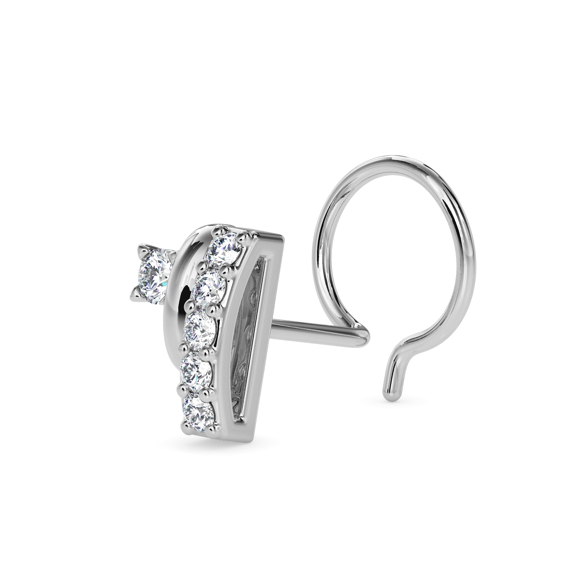 0.05Ct Double Element Design Lab-Grown Diamond Gold Wire Back Stud Nosepins
