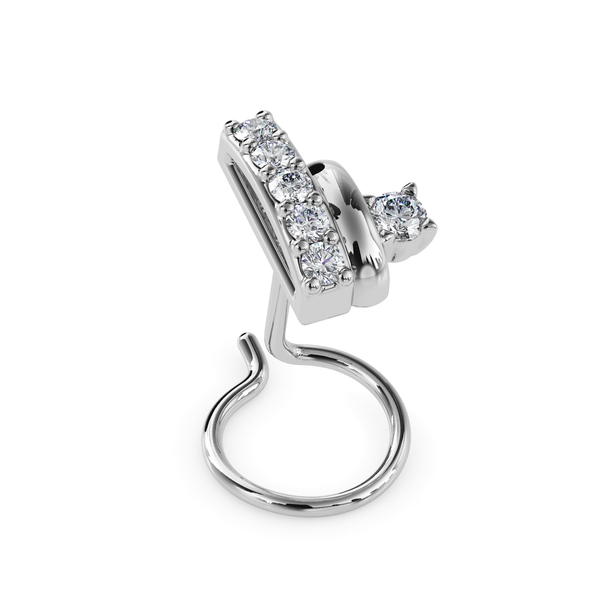 0.05Ct Double Element Design Lab-Grown Diamond Gold Wire Back Stud Nosepins