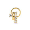 0.05Ct Double Element Design Lab-Grown Diamond Gold Wire Back Stud Nosepins