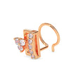 0.07Ct Rectangle Style Lab-Grown Diamond Gold Wire Back Stud Nosepins