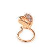 0.02Ct Leaf Style Lab-Grown Diamond Gold Wire Back Stud Nosepins