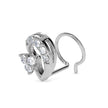0.07Ct Leaf Shape Prong Set Lab-Grown Diamond Gold Wire Back Stud Nosepins