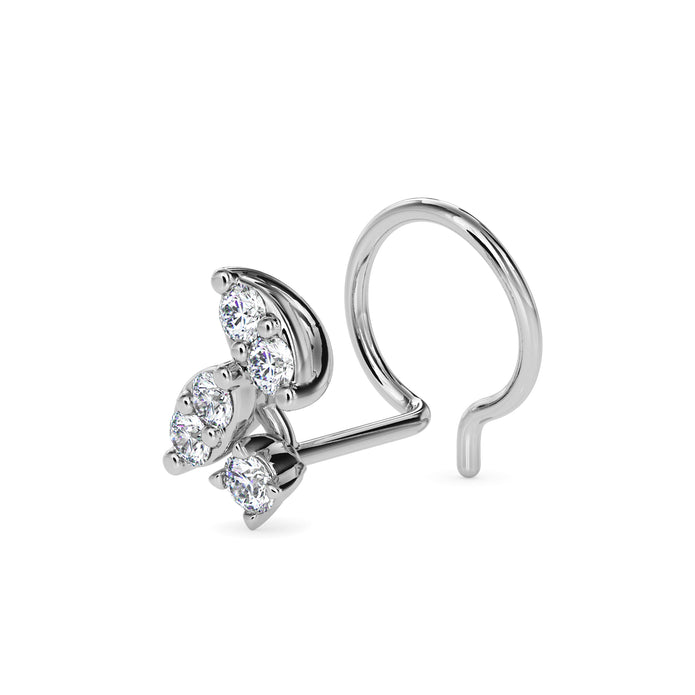 0.06Ct Two Marquise Shape Prong Set Lab-Grown Diamond Gold Wire Back Stud Nosepins
