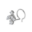0.08Ct Cluster Design Lab-Grown Diamond Gold Wire Back Stud Nosepins