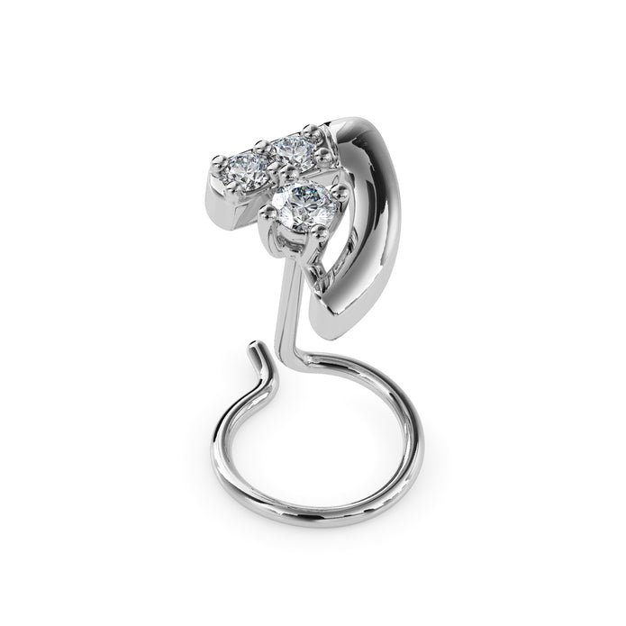 0.03Ct Round Prong Set Lab-Grown Diamond Gold Wire Back Stud Nosepins