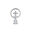 0.06Ct Teardrop Shape Lab-Grown Diamond Gold Wire Back Stud Nosepins