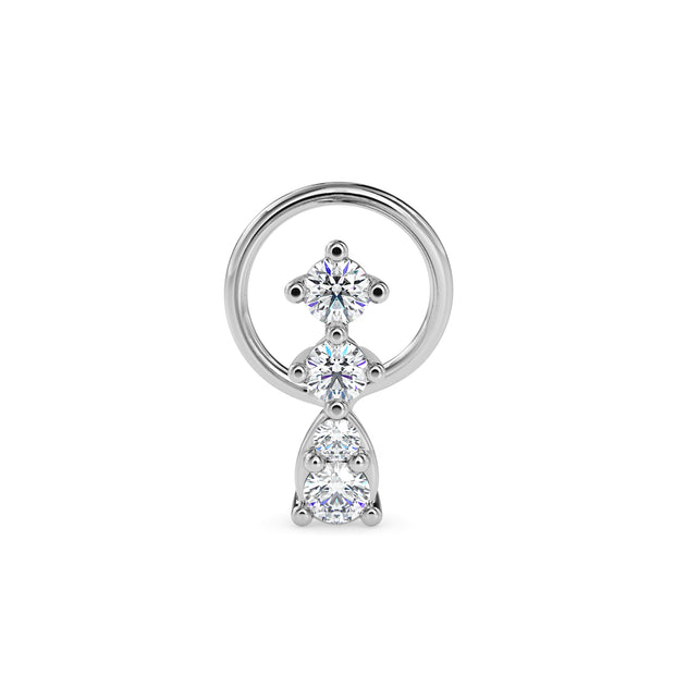 0.06Ct Teardrop Shape Lab-Grown Diamond Gold Wire Back Stud Nosepins