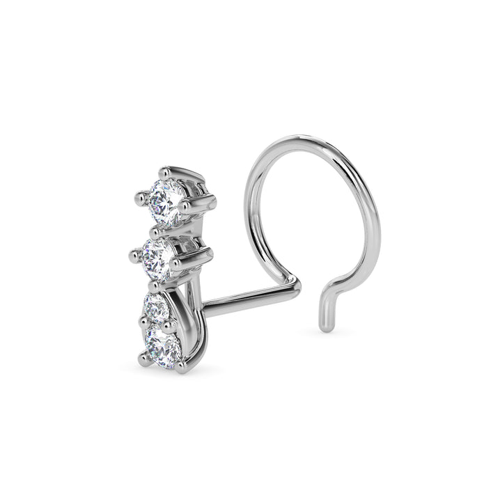 0.06Ct Teardrop Shape Lab-Grown Diamond Gold Wire Back Stud Nosepins