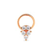 0.05Ct Round Cluster Lab-Grown Diamond Gold Wire Back Stud Nosepins