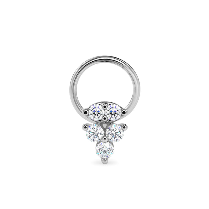 0.05Ct Round Cluster Lab-Grown Diamond Gold Wire Back Stud Nosepins