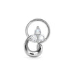 0.05Ct Round Three Stone Lab-Grown Diamond Gold Wire Back Stud Nosepins