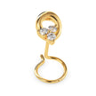 0.05Ct Round Three Stone Lab-Grown Diamond Gold Wire Back Stud Nosepins