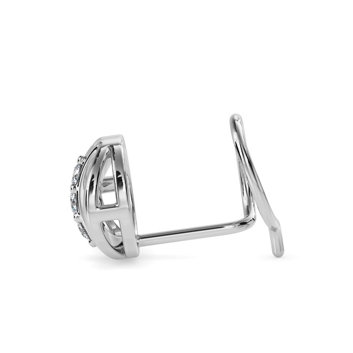 0.05Ct Round Shape Prong Lab-Grown Diamond Gold Wire Back Stud Nosepins