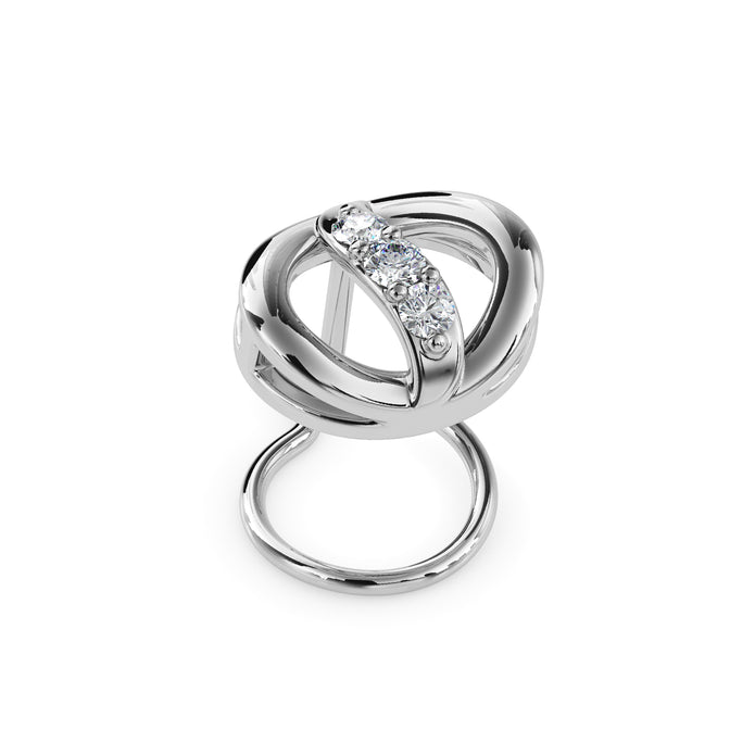 0.05Ct Round Shape Prong Lab-Grown Diamond Gold Wire Back Stud Nosepins