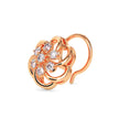 0.05Ct Flower Design Prong Set Lab-Grown Diamond Gold Wire Back Stud Nosepins