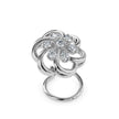 0.05Ct Flower Design Prong Set Lab-Grown Diamond Gold Wire Back Stud Nosepins