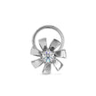 0.03Ct Spiral Design Round Prong Set Lab-Grown Diamond Gold Wire Back Stud Nosepins