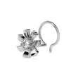 0.03Ct Spiral Design Round Prong Set Lab-Grown Diamond Gold Wire Back Stud Nosepins