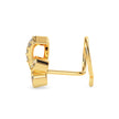 0.06Ct Round Bezel Set Lab-Grown Diamond Gold Wire Back Stud Nosepins
