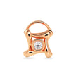 0.03Ct Round Bezel set Lab-Grown Diamond Gold Wire Back Stud Nosepins