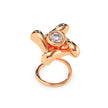 0.03Ct Round Bezel set Lab-Grown Diamond Gold Wire Back Stud Nosepins