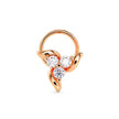 0.06Ct Round Three Stone Lab-Grown Diamond Gold Wire Back Stud Nosepins