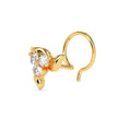 0.06Ct Round Three Stone Lab-Grown Diamond Gold Wire Back Stud Nosepins