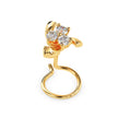 0.06Ct Floral Cluster Lab-Grown Diamond Gold Wire Back Stud Nosepins