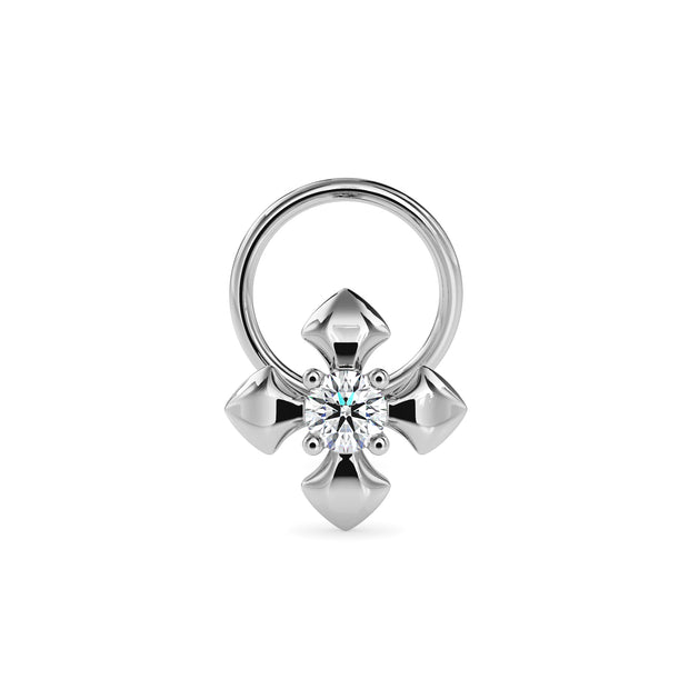 0.03Ct Round Prong Set Lab-Grown Diamond Gold Wire Back Stud Nosepins