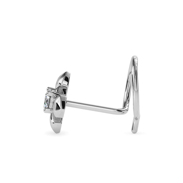 0.03Ct Round Prong Set Lab-Grown Diamond Gold Wire Back Stud Nosepins