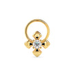 0.03Ct Round Prong Set Lab-Grown Diamond Gold Wire Back Stud Nosepins