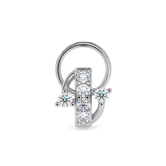 0.06Ct Dainty Prong Set Lab-Grown Diamond Gold Wire Back Stud Nosepins