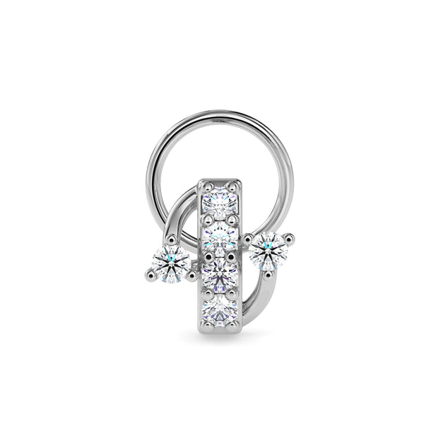 0.06Ct Dainty Prong Set Lab-Grown Diamond Gold Wire Back Stud Nosepins
