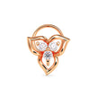 0.06Ct Floral Three Stone Lab-Grown Diamond Gold Wire Back Stud Nosepins