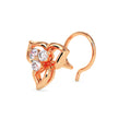 0.06Ct Floral Three Stone Lab-Grown Diamond Gold Wire Back Stud Nosepins