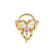 0.06Ct Floral Three Stone Lab-Grown Diamond Gold Wire Back Stud Nosepins