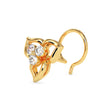0.06Ct Floral Three Stone Lab-Grown Diamond Gold Wire Back Stud Nosepins