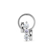 0.06Ct Three Stone Lab-Grown Diamond Gold Wire Back Stud Nosepins