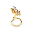 0.06Ct Three Stone Lab-Grown Diamond Gold Wire Back Stud Nosepins