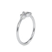 oval bezel lab-grown diamond ring in white gold