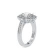 oval cut halo diamond ring in white gold