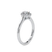 oval prong halo lab-grown diamond ring in white gold